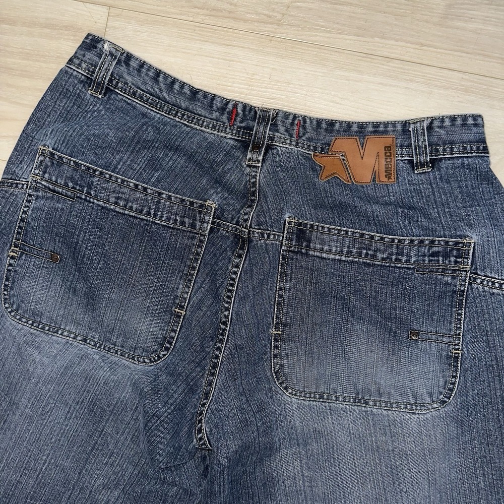 Vintage Mecca Jean Shorts Mens 40 Blue Baggy Jorts Skater Grunge Rap 90s Y2K - Picture 7 of 7
